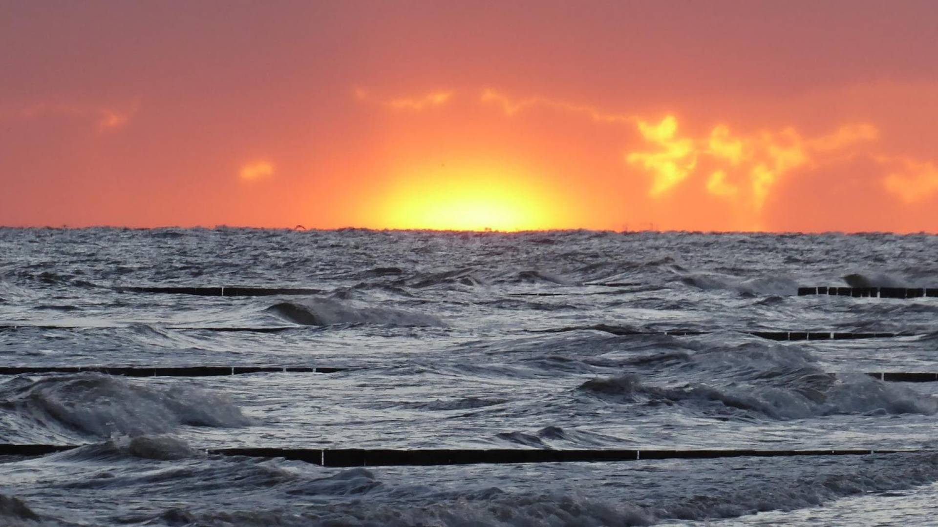Sonnenuntergang über der Ostsee bei Zinnowitz