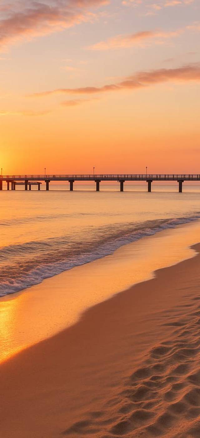 Sonnenuntergang an der Seebrücke Zinnowitz