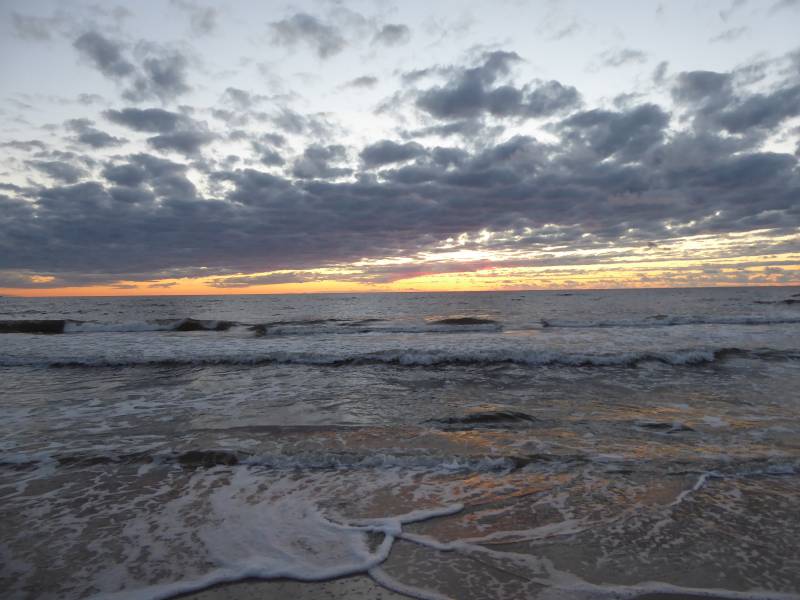 Ostsee bei Sonnenuntergang am Strand von Zinnowitz