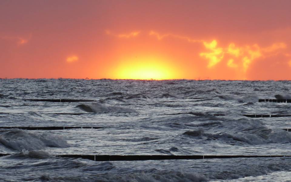 Sonnenuntergang über der Ostsee vor Zinnowitz