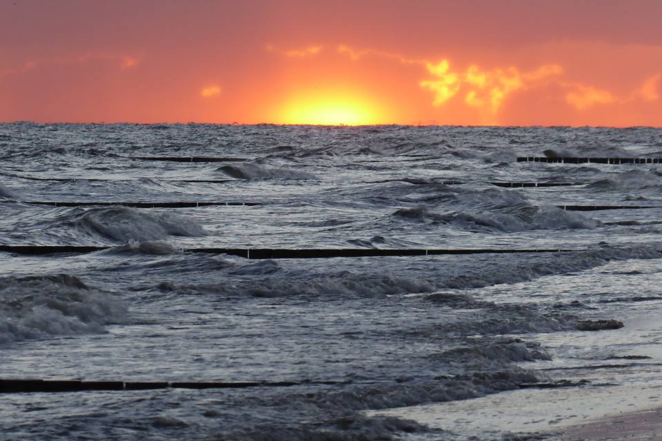 Sonnenuntergang über der Ostsee vor Zinnowitz